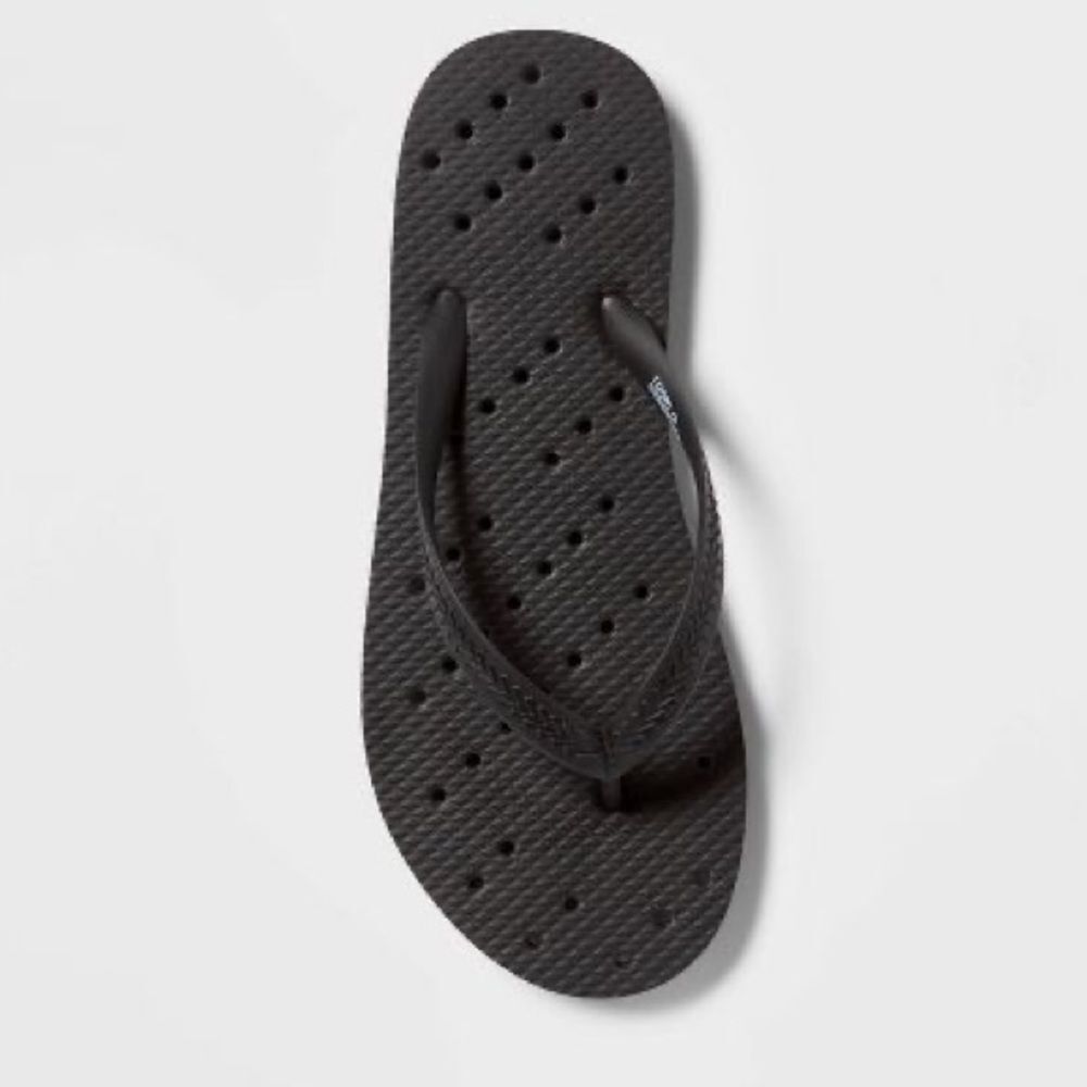 3for$20 NWT unisex shower flip flops select your size see chart black - Picture 3 of 4